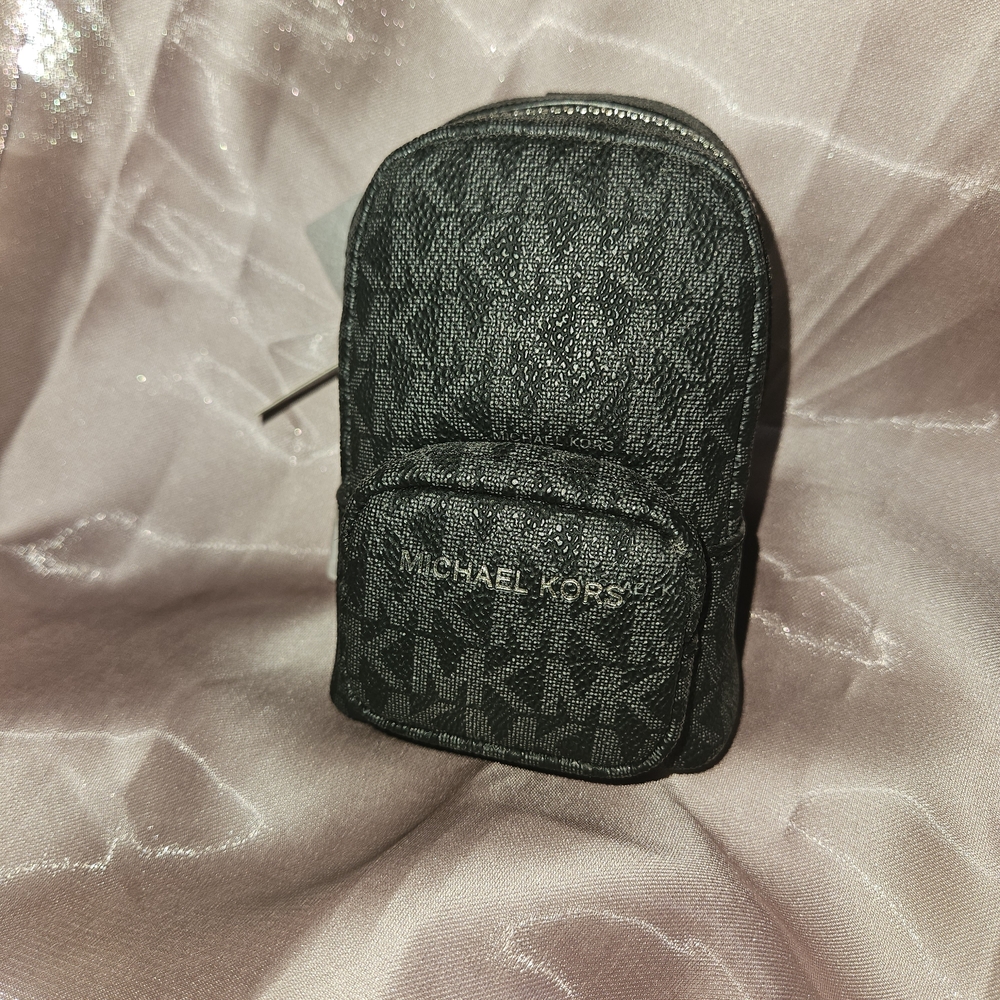 Michael Kors Black Charm Key & Card Holder